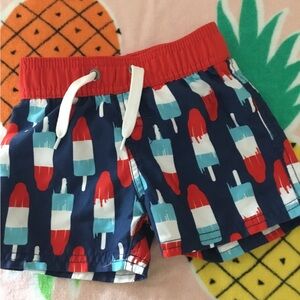 Icecream Red and Blue Popsicle Shorts